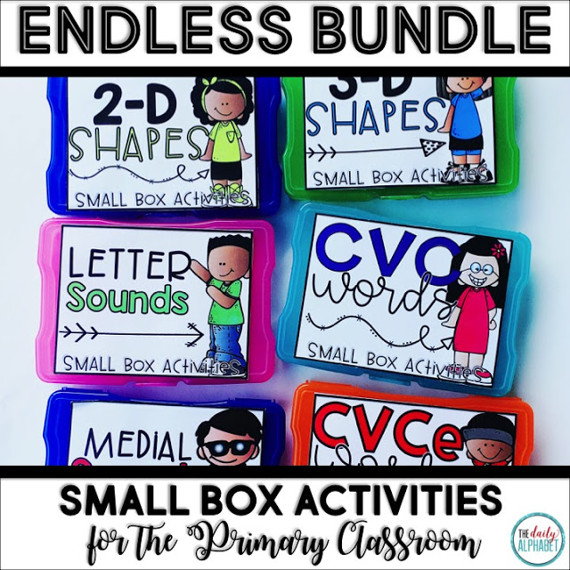 Small Box Activities are easy to prep activities that are purposeful, and are perfect for little hands. It can be used for morning work, a literacy or math center, early finisher work, etc. Any type of manipulative can be used for this activity, including but not limited to counters, coins, or erasers.