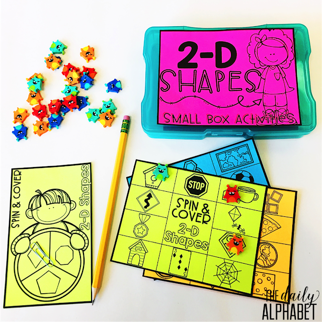 2-D Shapes: Small Box Activities is an easy to prep, purposeful activity, that is perfect for little hands. It can be used for morning work, a literacy center, early finisher work, etc. Any type of manipulative can be used for this activity, including but not limited to counters, coins, or erasers.