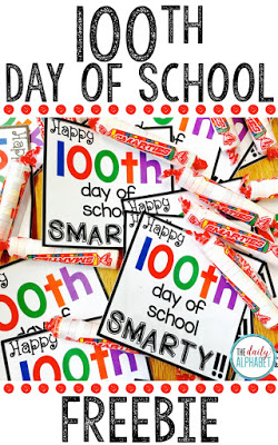 Celebrating the 100th day of school is great day for students!! This FREEBIE smarty label is a great end to the celebration!