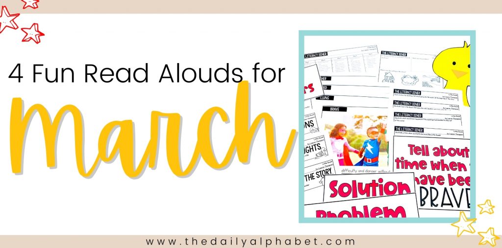 4 fun read alouds for March. Perfect for kindergarten students!