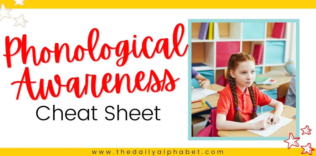 Need info on phonological awareness at your fingertips?!? Grab your free cheat sheet now!