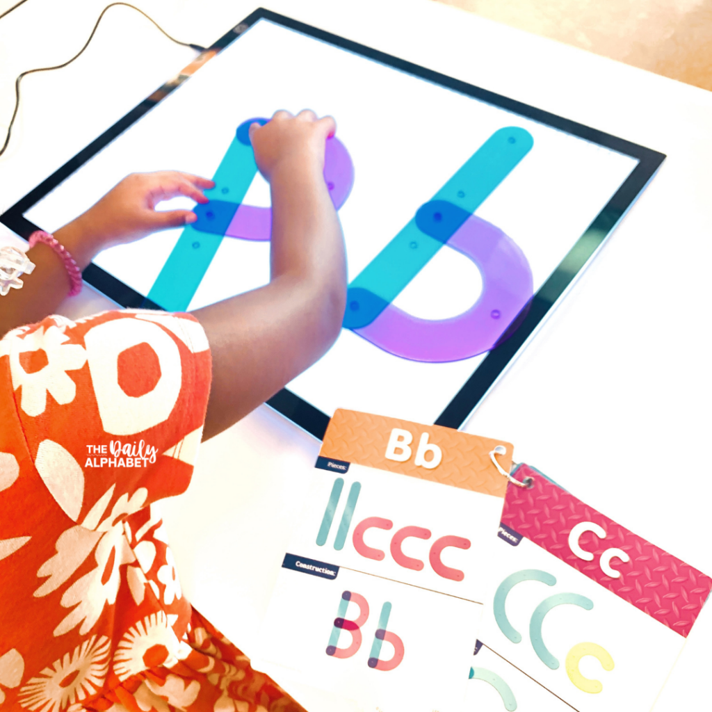 Light Panel to promote letter recognition