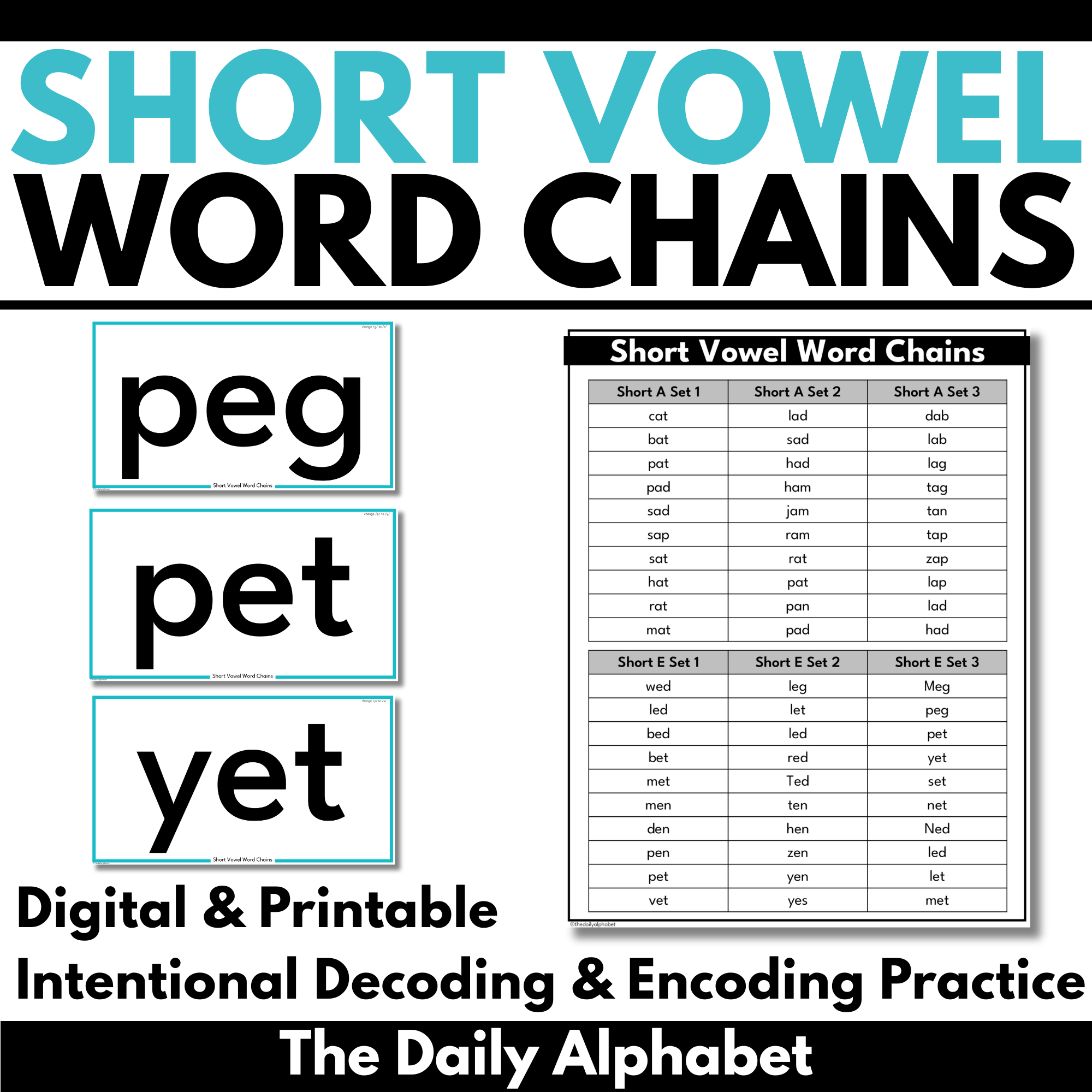 Short Vowel Word Chains