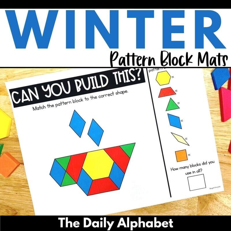 Winter Pattern Block Mat Activities