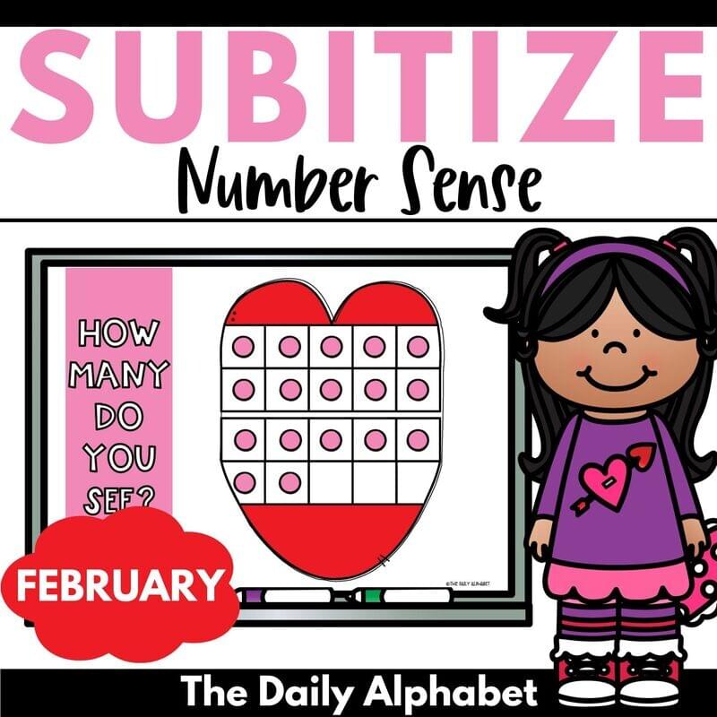 Valentine's Day Number Sense | Subitize for Number Sense (February)