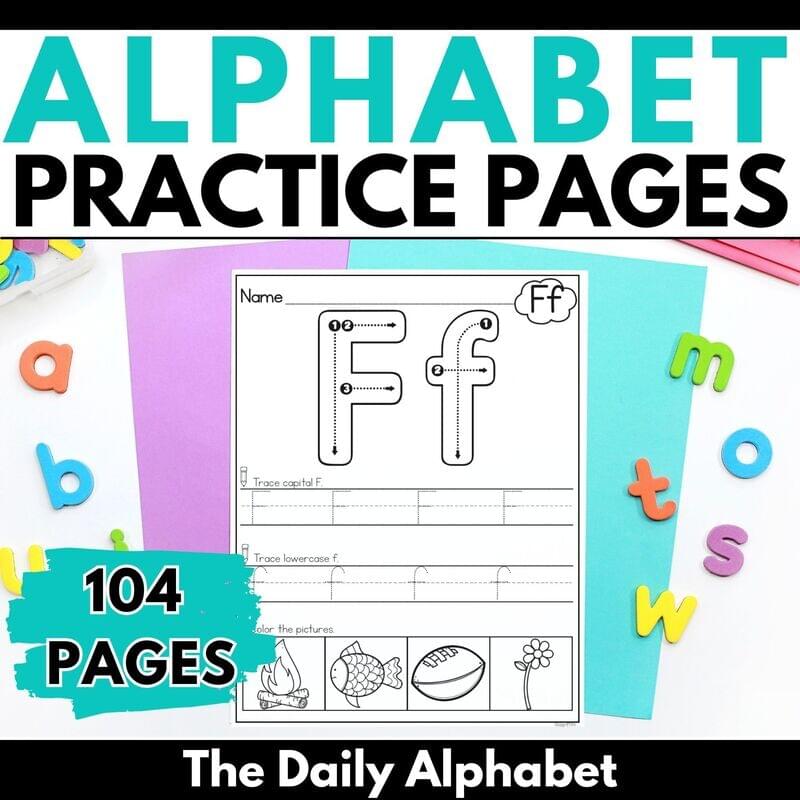 Alphabet Practice Pages Activities | Letters & Sounds Handwriting Worksheets