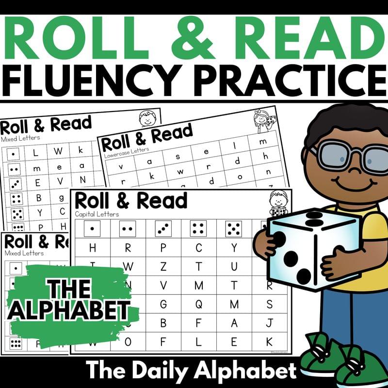 Roll and Read Letter Recognition Fluency Practice | Alphabet Knowledge