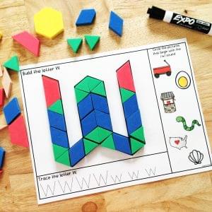 Alphabet Pattern Block Mats