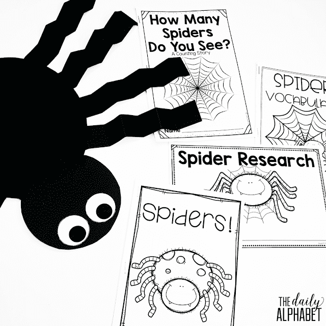 Spider craft and activities for the primary classroom that are easy to prep and implement!