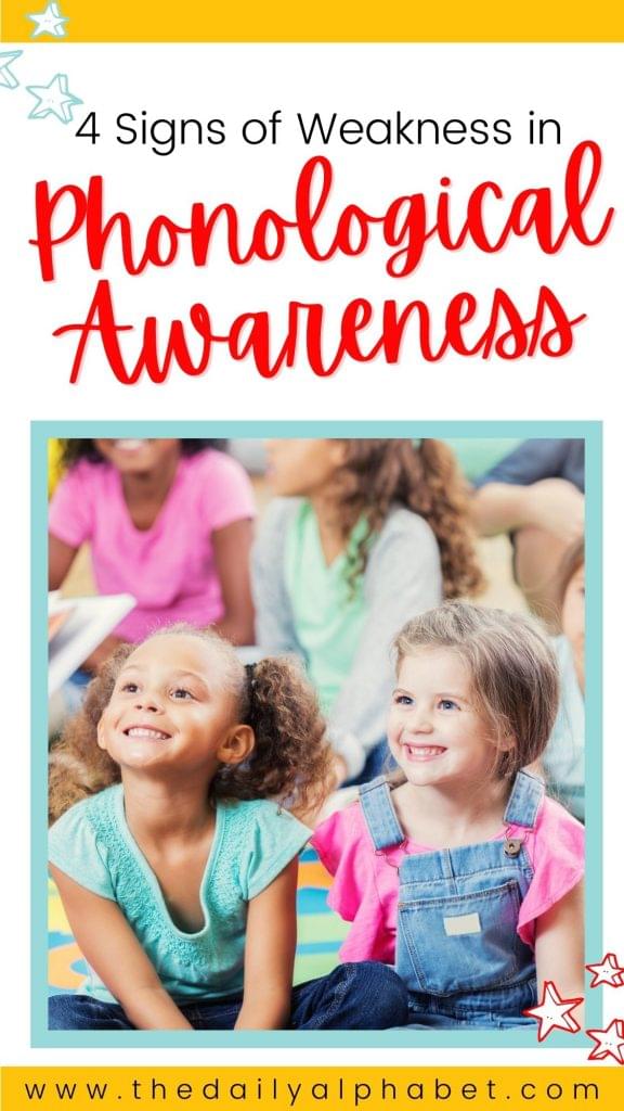 Phonological awareness is an important skill for young children to develop, as it helps with reading and spelling. In this post, we discuss four signs that a student may have weaknesses when it comes to phonological awareness.